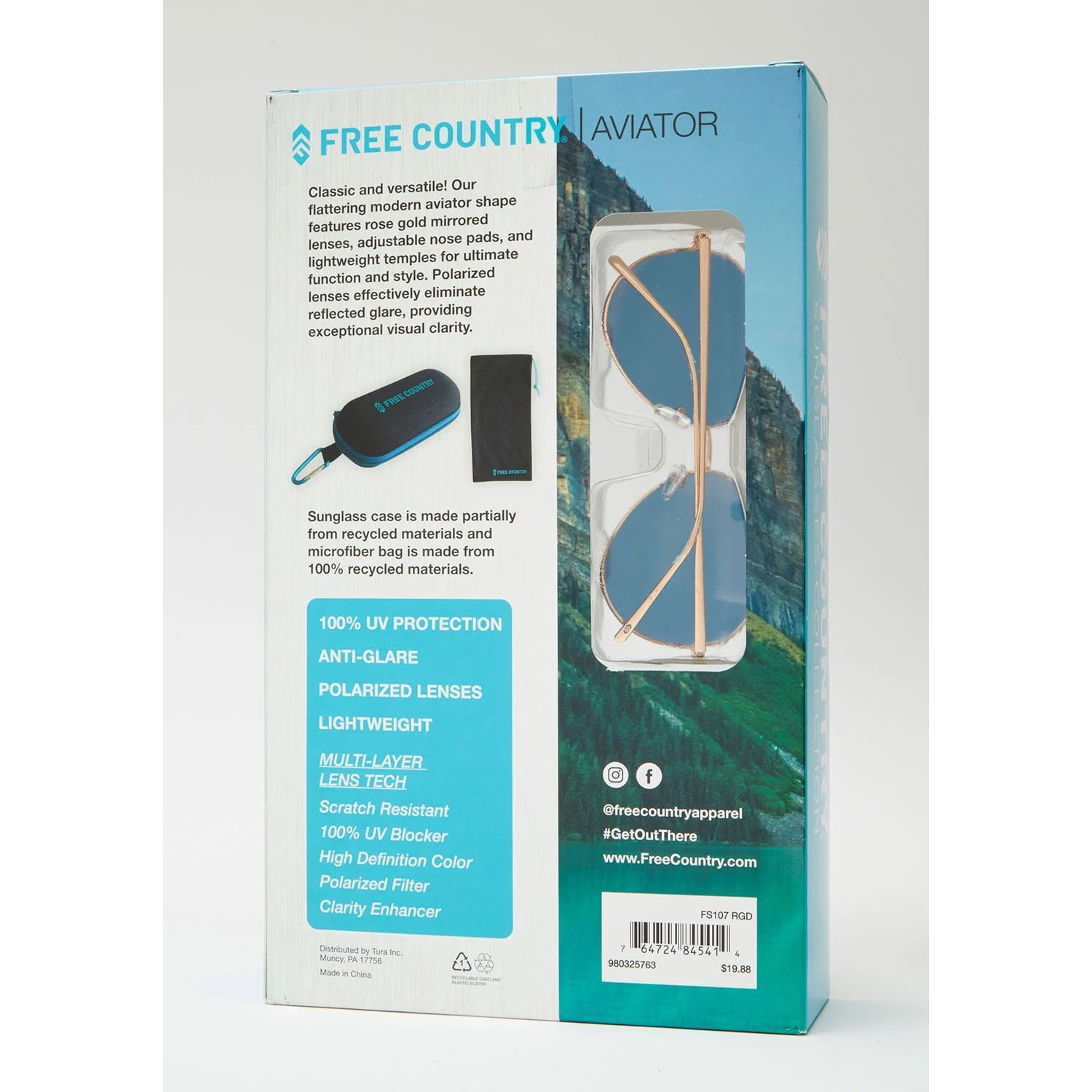 Womens sunglasses & free case FREE COUNTRY Women main image 3
