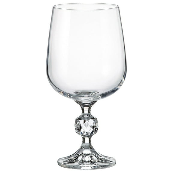 Bohemian Crystal Glass Wine Glasses 11oz./340ml. Set of 6 Sterna Vintage Design Stem Goblets Wine Champagne Wedding Birthday Housewarming Anniversary