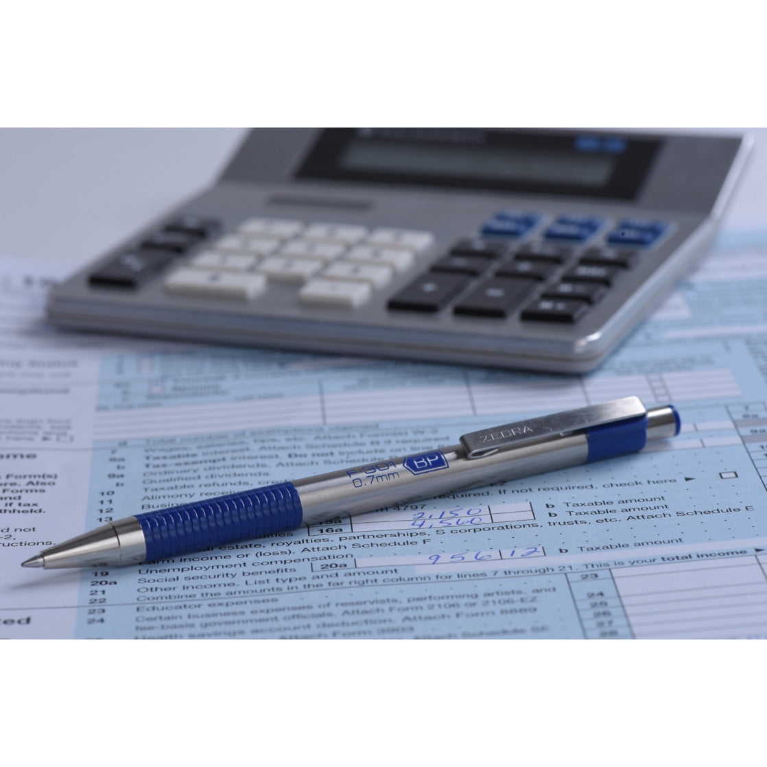 (3 pack) Zebra Pen F-301 Ballpoint Stainless Steel Retractable Pen, 0.7mm, Blue Ink, 2-Pack