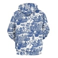 thumbnail image 3 of Blue Willow Chinoiserie Blue And White Porcelain Inspiration 3D Print Hoodie Men Women Autumn Thin Pullover Sweatshirt Vintage Streetwear Tops, 3 of 6