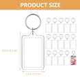 thumbnail image 2 of Clear Acrylic Photo Frame Keychain for Keys Great DIY Accessories 16pcs Clear, 2 of 7