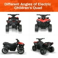 thumbnail image 5 of TLSUNNY 6V Kids Ride-On ATV, with Bluetooth Music & LED Lights, 1.86mph Electric Quad Car, for Backyard, Indoor Play, 5 of 8