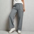 thumbnail image 5 of Danhjin Cargo Pants for Women Casual Pants Baggy Stretchy Wide Leg Streetwear Travel Hiking Pants, 5 of 7