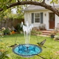 thumbnail image 6 of Cascade Hanging Bird Bath Fountain, Cascading Water Feature with Glass Bowl, Large Birdbath for Hummingbirds, Yard, Garden Decoration (USB,Gray), 6 of 6