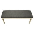 thumbnail image 3 of Antique Grey Upholstered Bench, 48" Rectangular, Solid Wood For 47.5 In. L, Kitchen Seating, 3 of 6