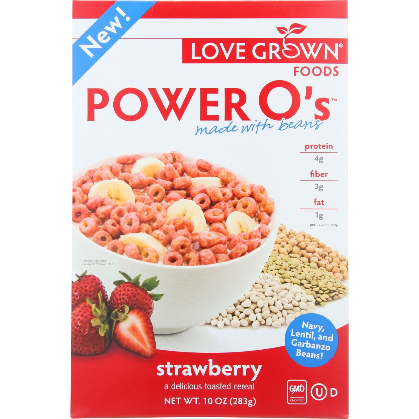 Love Grown Foods Cereal Power Os Strawberry 10 oz case of 6