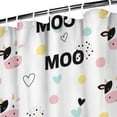 thumbnail image 3 of White Cow Moo Pattern Shower Curtain 72"x72" ,Bathroom Decorative Shower Curtains Set with 12 Hooks,Modern Waterproof Washable Shower Curtain, 3 of 6