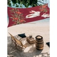 thumbnail image 2 of Outdoor Sun Shade Sail 6.5'x10', Red Cute Bunnies Patio Beach Shade Canopy Cloth Waterproof, Farmhouse Rustic Floral Botanical TearResistant & UV Protection Sun Sail for Backyard Garden Deck, 2 of 9