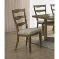thumbnail image 2 of Classic Design 7pc Dining Set Durable Trestle Base Table and Solid Wood 6 Chairs Durable Frame Wooden Dining Furniture, 2 of 7