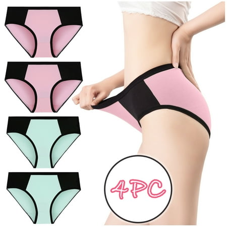 

Women Solid Color Patchwork Briefs Panties Underwear Knickers Bikini Underpants