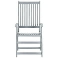 thumbnail image 4 of vidaXL Patio Chair Set of 6 Gray Solid acacia wood, 100% polyester, 4 of 10