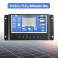 thumbnail image 1 of 10A PWM Solar Controller Mobile APP Intelligent Control 12V-60V Solar Controller, 1 of 14