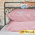 thumbnail image 2 of Kingrest Waterproof Pillow Protectors with Zipper - King Size Cooling Bamboo Rayon Pillow Case Cover, Bed Bug Pillow Cover, Zippered Plastic Pillowcase (2 Packs, King 20"x36"), 2 of 6