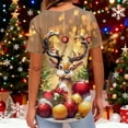 thumbnail image 4 of Women's Christmas Scrubs Top Plus Size Short Sleeve Working Uniform with Xmas Graphic Christmas Working Scrub Shirts with Pockets, 4 of 5