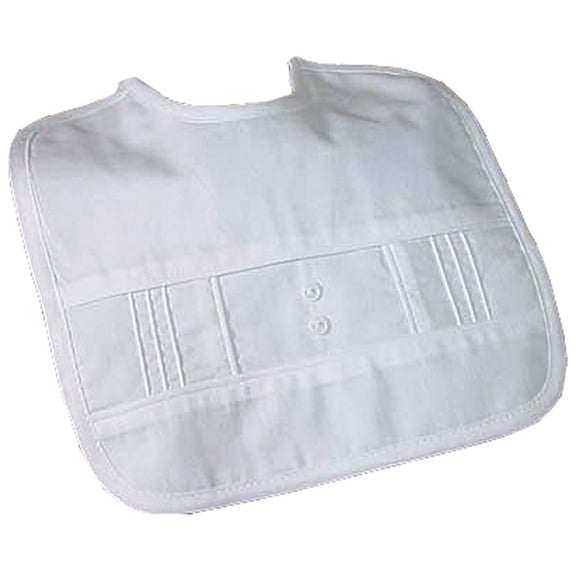 Boys Cotton Pintucked Bib with Buttons (Baby)