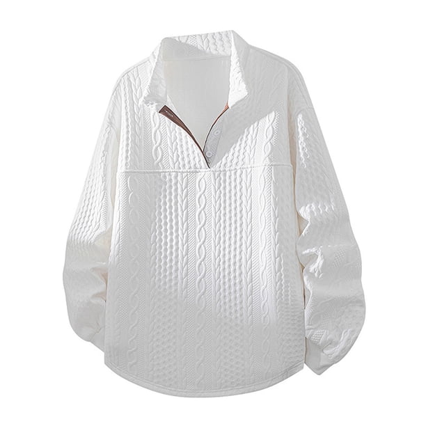 pstuiky camisas de hombre de manga larga, Blusa/camiseta informal y moderna de color liso con cuello alto y manga larga para hombre Tops casuales para hombres xl