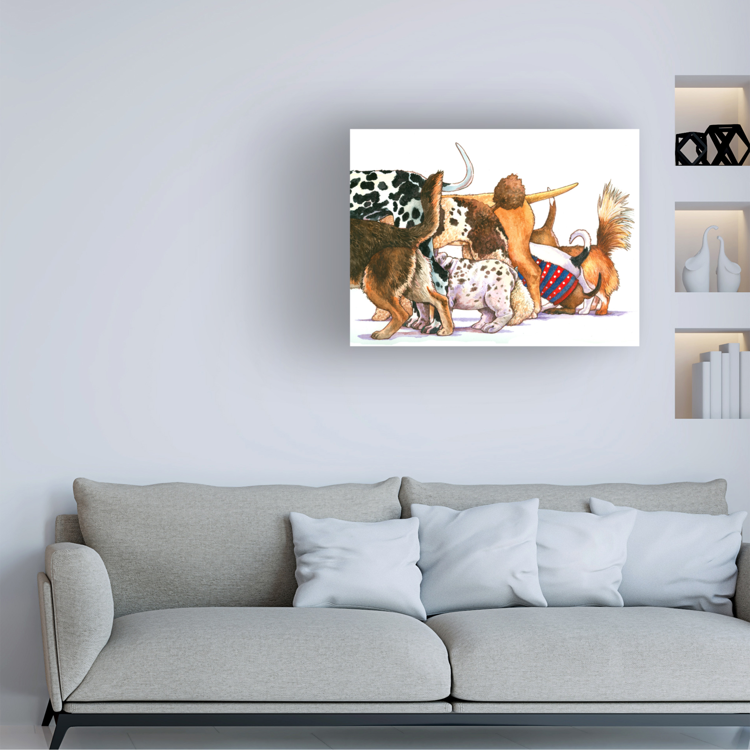 Wendy Edelson 'Dog Tails' Canvas Art