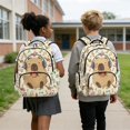 thumbnail image 2 of Yspwyqan Kids Backpack Set for Elementary, Musical Capybara Backpack Set With Lunch Box Pencil Case Boys, 17" 600D Polyester Adjustable Straps Schoolbag for Ages 8-15, 2 of 7