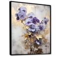 thumbnail image 2 of Designart "Meadow of Violets in Purple and Gold V" Violets Floater Framed Canvas Prints, 2 of 5