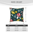 thumbnail image 4 of Kll Cartoon Leaf Mushroom Red Decorative Throw Pillow Covers Velvet Soft For Couch Sofa Bedroom Living Room Outdoor -20"X20", 4 of 8