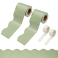 thumbnail image 1 of Uxcell 2 Rolls Bulletin Board Borders, 65.6ft Morandi Green Border with Clear Sticky Dots, 1 of 6