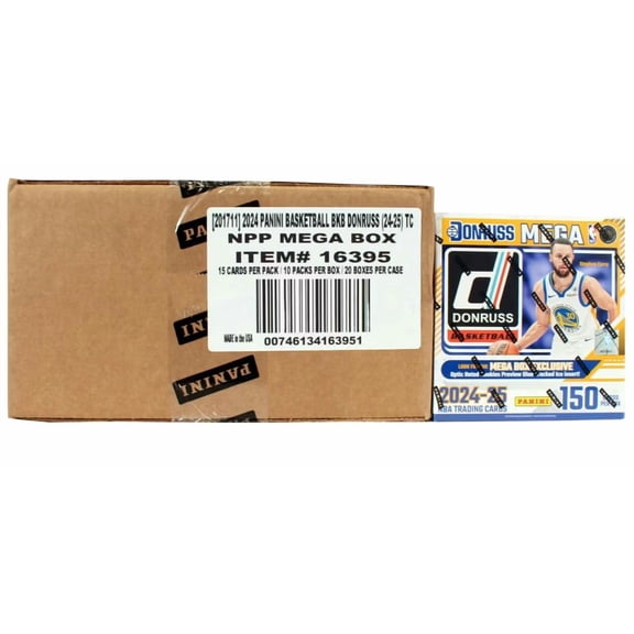2024-25 Panini Donruss Basketball Trading Card Factory Sealed Mega Box Case