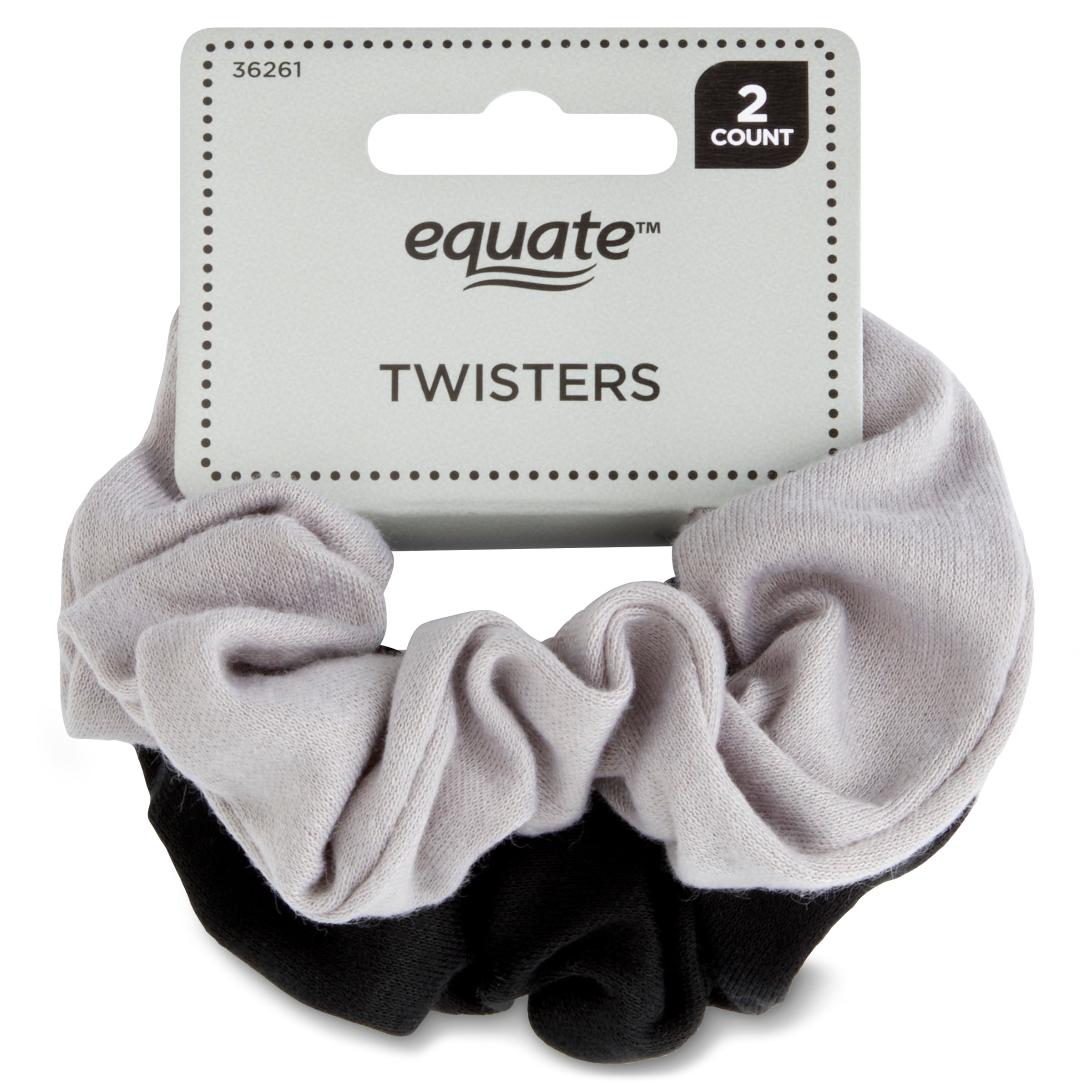 Equate Twisters, Black and Gray, 2 Count