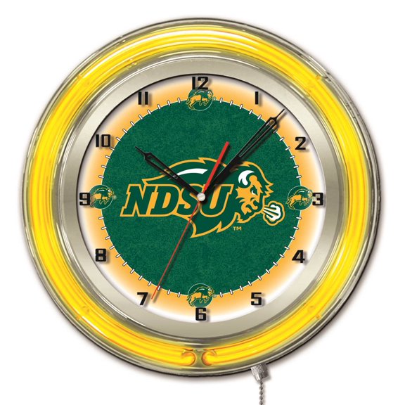 North Dakota State University 19" Double Neon Wall Clock