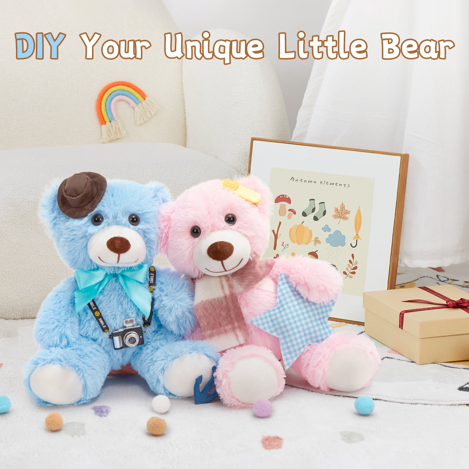 MaoGoLan 13'' Cute Teddy Bear Stuffed Animal Bear Plush Toy