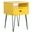 Yellow, variant on VECELO Nightstand with 1-Drawer and Metal Legs, Sofa End Table for Living Room Bedroom Office, Brown