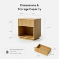 thumbnail image 7 of EYYTHUNG Fluted End Table with Drawer Set of 2, Modern Wooden Nightstand Bed Side Table with Storage Shelf Bedside Night Stand, 7 of 7