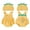 Yellow, variant on BemeyourBBs Newborn Baby Boy Girl Avocado Strawberry Pineapple Carrot Halloween Outfit Cute Fruit Romper Overalls Infant Summer Clothes Sleeveless Bodysuit with Hat