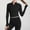 Black, variant on Oplxuo Workout Shirts for Women Quick Dry Long Sleeve Crop Tops Slim Fit Running Athletic Sports T Shirt with Thumb Hole