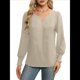 thumbnail image 1 of Blusas de Larga para Mujer, Blusas Informales de Negocios, Elegantes, para el Trabajo, la Oficina, Camisas Holgadas de Verano, Conjuntos de Moda 2025 Albaricoque M, 1 of 8