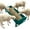 Dark green, variant on Heavy Duty Steel Livestock Feeder Trough – 22 Gallon Capacity, 45" Hay Feeder – Feeds Up to 10 Sheep at Once – Ideal for Horses, Goats, Sheep, Cattle, Alpacas – Durable, Easy to Clean