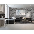 thumbnail image 4 of 3d Decorative Pvc Plastic Wallboard, Gray Ceramic Tile - 0.45 * 6m, One Roll, 4 of 5