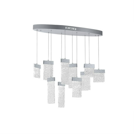 

LED Chandelier with Pewter Finish