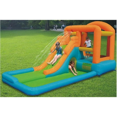 Kidwise Malibu Splash Bounce 'N Slide Wet/Dry Bounce House - Walmart.com