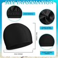 thumbnail image 2 of Gorros de Natación ZHAOCHENG Piezas Negro y Azul Cómodo Tejido Antideslizante Ligero para Mujeres Hombres Niños, 2 of 5