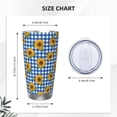 thumbnail image 4 of Fotbe Sunflowers Pattern 20 oz Tumbler Stainless Steel Vacuum Insulated Coffee Ice Cup Double Wall Travel Flask Leak-proof Coffee Cup-Without Straw, 4 of 8