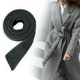 thumbnail image 6 of yuksok Women Artificial Wool Overcoat Waist Belt Waist Band Casual Trench Coat Belt Grey Green, 6 of 9