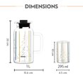 thumbnail image 2 of Artisan Series Sintra 1000ml Multipurpose Jug With 295ml X2 Pcs Medium Glass Set - Clear | 100% Borosilicate, Fridge & Freezer, Dishwasher Safe - Glass Jug With Tumbler, 2 of 5