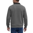 thumbnail image 4 of Awdenio Men Clothing Quarter Pullover Sweaters Casual Stand Collar Sweatshirt Long Sleeve, Business Dress, 4 of 8