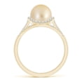 thumbnail image 2 of ANGARA Golden South Sea Cultured Pearl Triple Shank Ring in 14K Yellow Gold for Women | June Birthstone, Birthday, Anniversary, Jewelry Gift for Women | Pearl Ring, 2 of 8