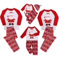 thumbnail image 3 of Viworld Family Christmas Pajamas Matching Sets Christmas Elk Printed Plaid Pattern Sleepwear Christmas Pajamas Nightwear Pajamas PJS Set, 3 of 6