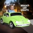 thumbnail image 5 of 12V Licensed Volkswagen Beetle Ride-On Car for Toddlers, Remote Control, LED Lights, 3 Speeds, Music & Bluetooth, for Kids Ages 3-5, Green, 5 of 7