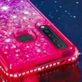 thumbnail image 4 of Soatuto For Samsung A9 SM-A920F Phone Case Liquid Glitter Cute Gradient Quicksand Flowing Liquid Floating Soft TPU Bling Sparkly For Women Girls For Samsung Galaxy A9 2018 - Pink+Purple, 4 of 6