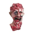 thumbnail image 1 of Horror vampiro adulto cabeza de zombi infectada disfraz de fiesta de miedo adorno de cabeza de cadáver gritando con cuello para decoración de fiesta de Halloween, 1 of 3