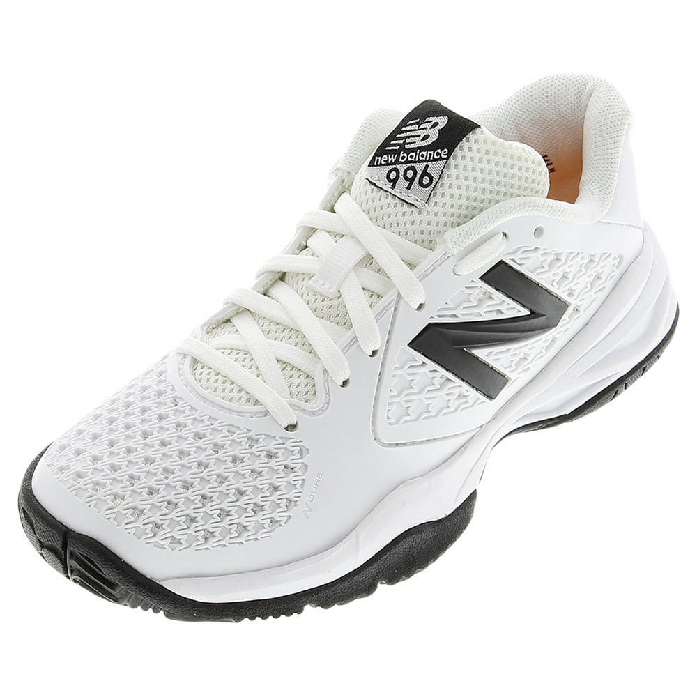 New Balance Juniors` 996v2 Tennis Shoes White and Silver ( 12 White and ...