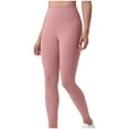 thumbnail image 2 of Wyongtao Leggings for Women High Waisted Soft Tummy Control Slimming Hip Lift Yoga Pants Workout Running,Pink, 2 of 5